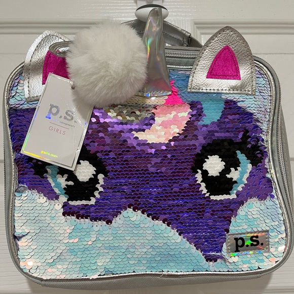✨p.s. by Aeropostale✨Unicorn Flip Sequins✨Kid’s Insulated Reusable Lunch Bag✨ - Picture 4 of 13